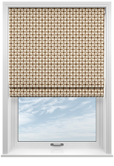 Whaley Great, Gingham Star Sand - Roman Blind